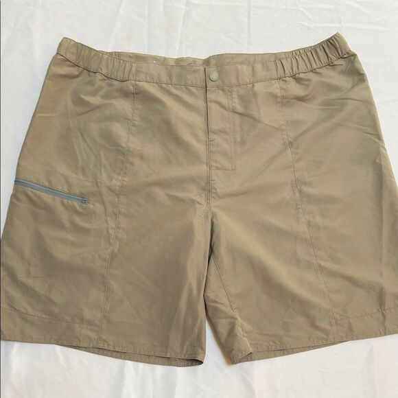 Columbia Tan Athletic Shorts Lightweight Elastic Waist - Picture 1 of 8